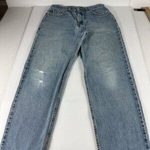 Y2K Levi's Jeans Mens 32 x 30* 550 Relaxed Blue Faded Thrashed Denim Tag 34 x 32
